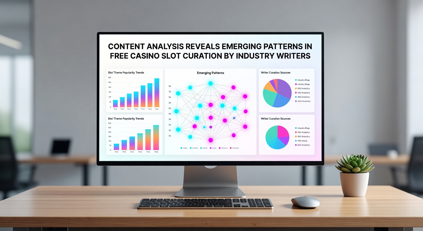 Detailed charts and notes from a gaming writer's content analysis of slot curation trends