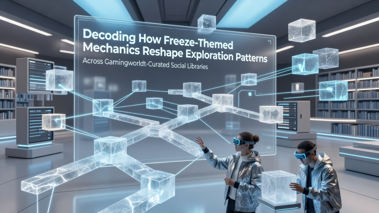 Visual representation of freeze-themed slot interfaces within curated social gaming libraries