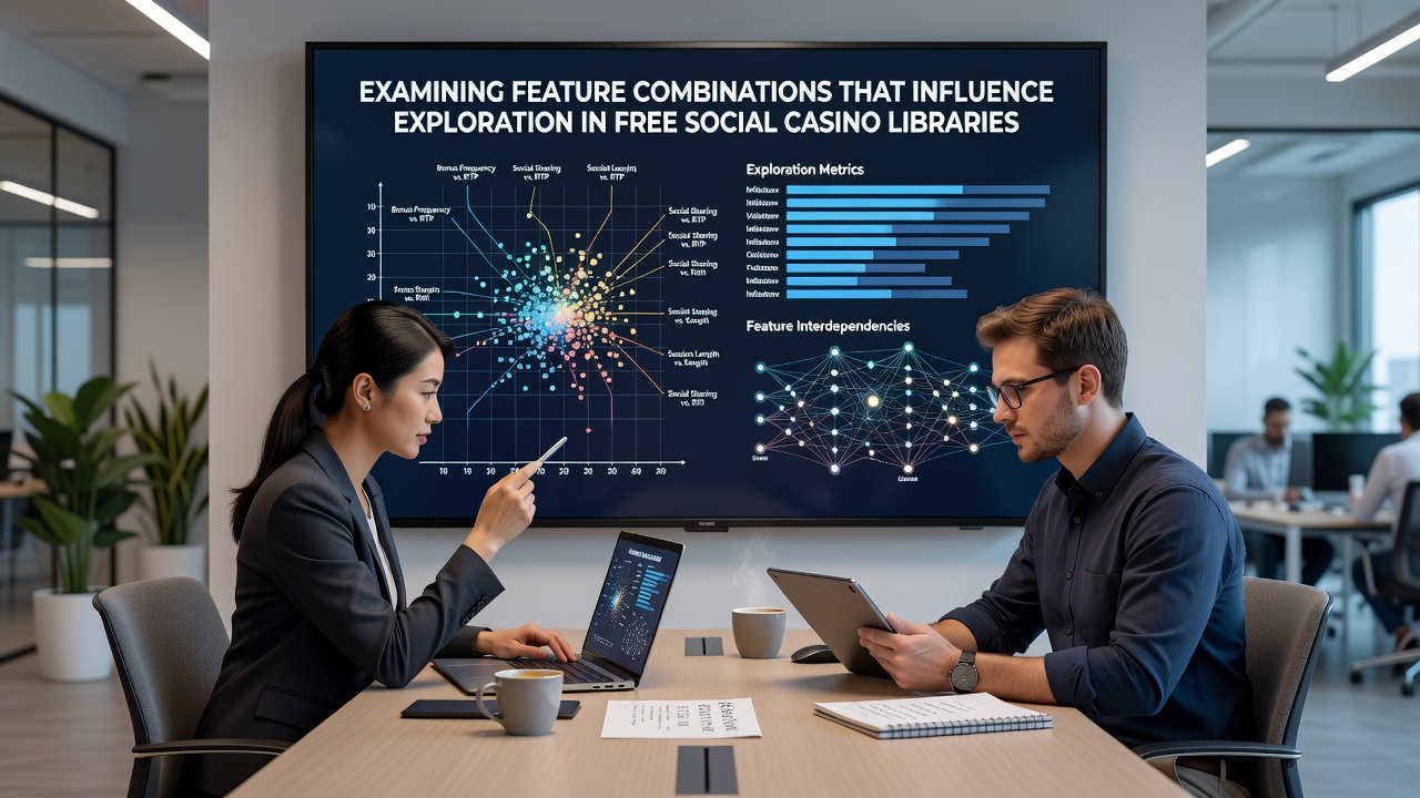 Detailed view of player navigation trends and feature interaction maps in social casino slot libraries