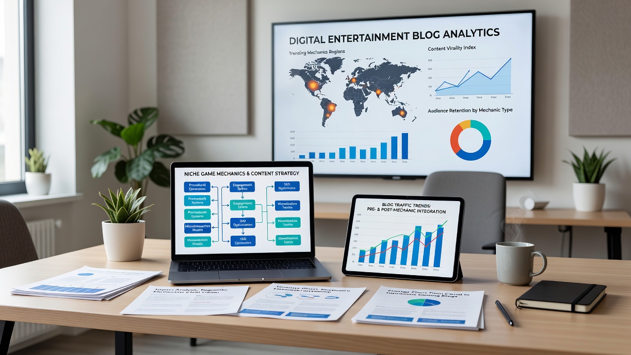 Content strategist mapping out blog coverage plans for evolving game mechanics in digital entertainment