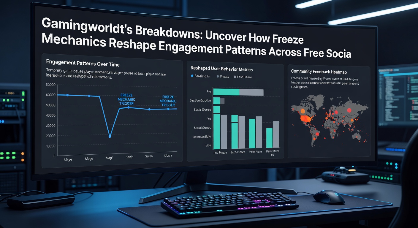 Charts displaying engagement metrics before and after freeze mechanics implementation