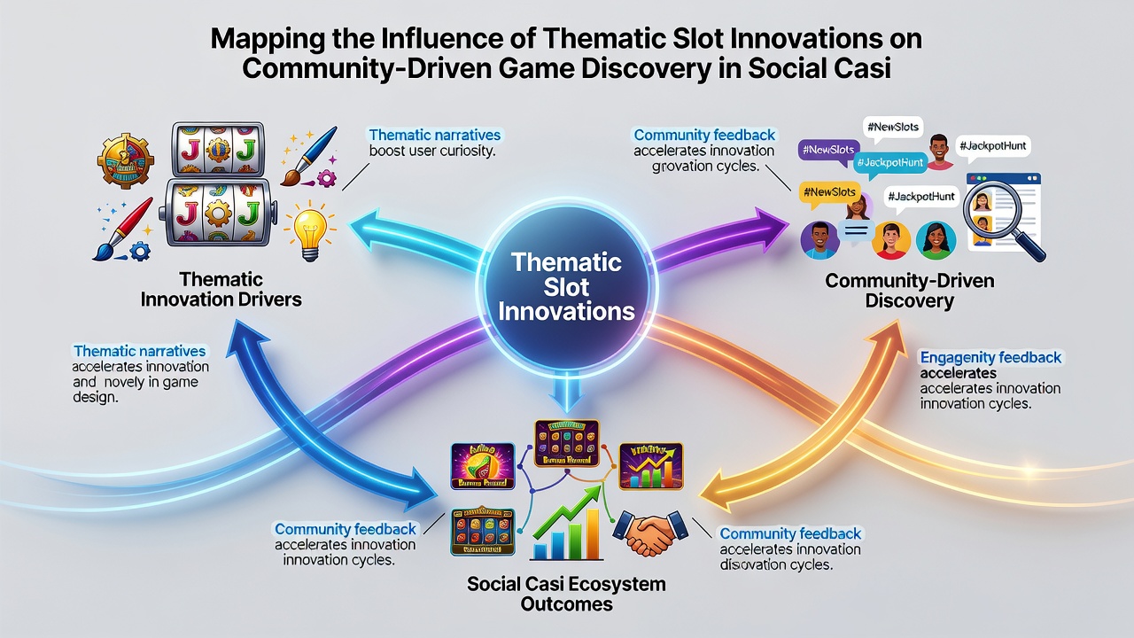 Community interaction graphs showing slot theme impacts on social casino discovery