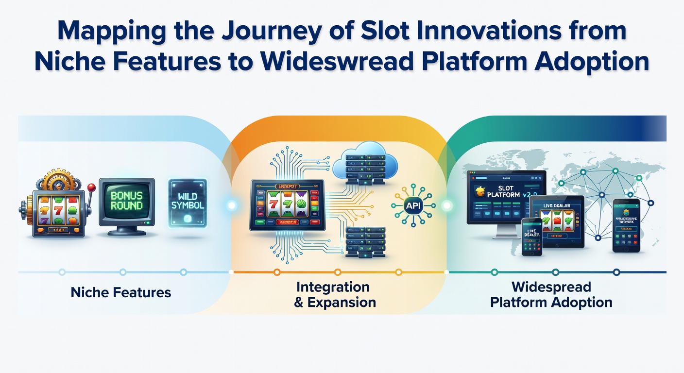 Overview of slot innovation pathways showing early experimental mechanics transitioning into integrated platform standards across digital gaming environments