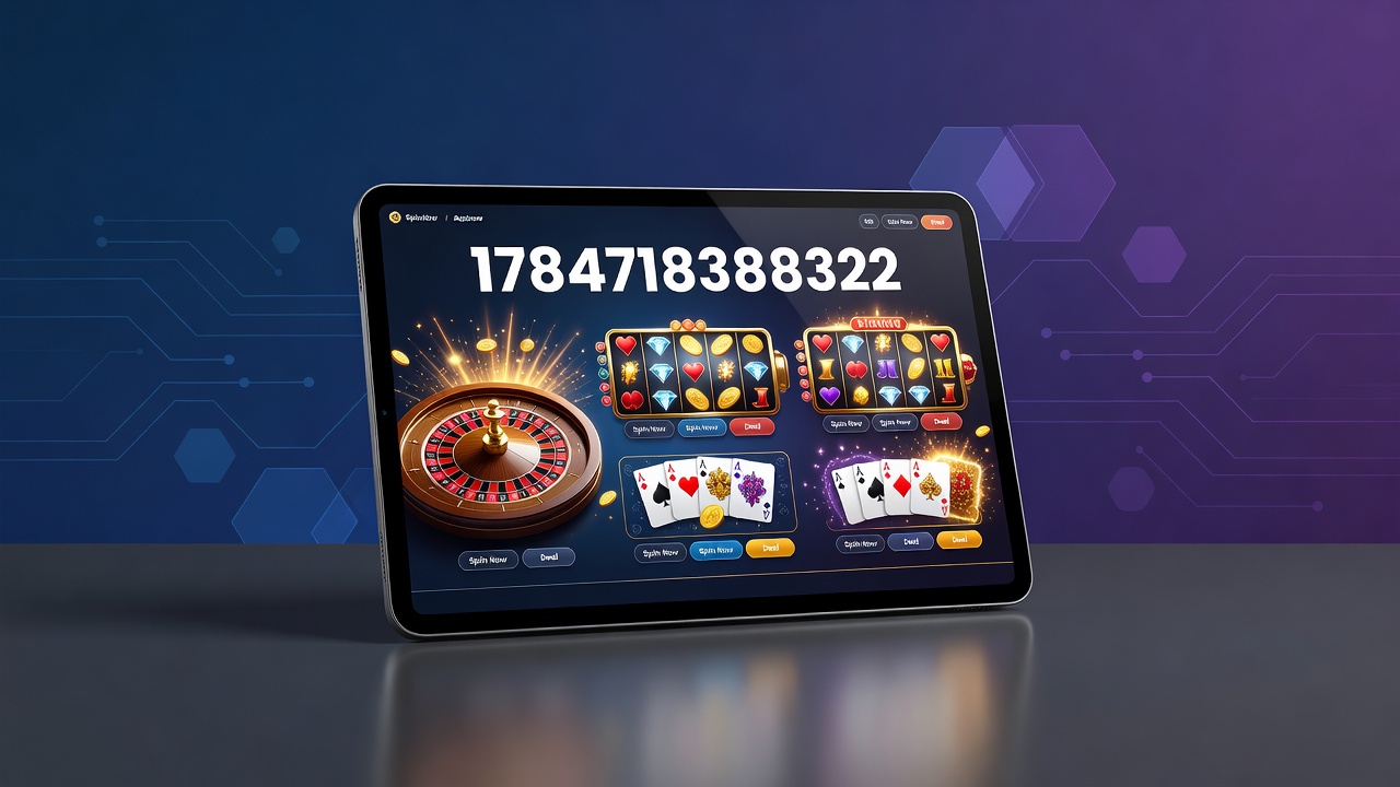 Overview of digital casino interfaces showing various game options on multiple devices